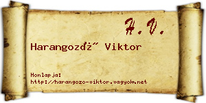 Harangozó Viktor névjegykártya